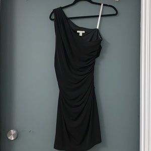 black one shoulder dress